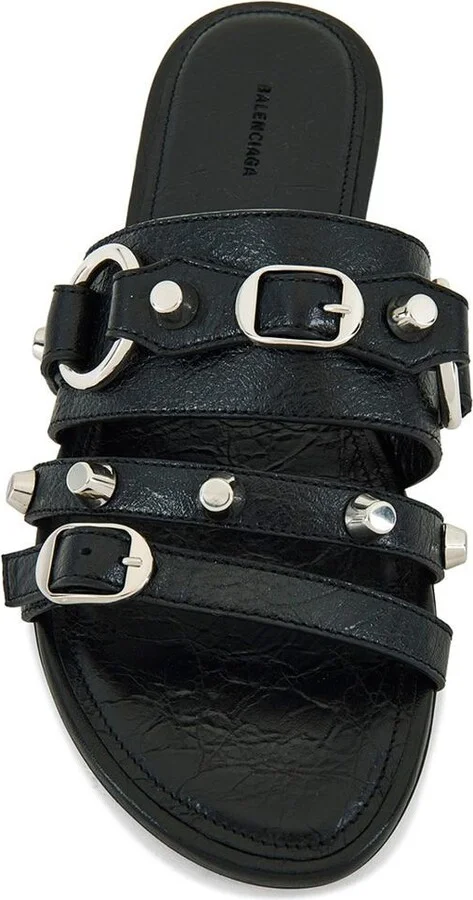 Balenciaga City Flat Mule In Arena Lambskin Shoes - Image 4