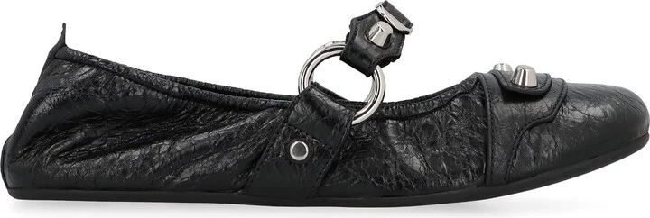 Balenciaga City Leather Ballet Flats - Image 2