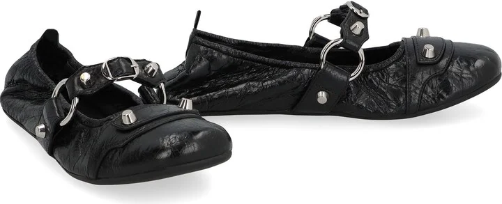 Balenciaga City Leather Ballet Flats - Image 3
