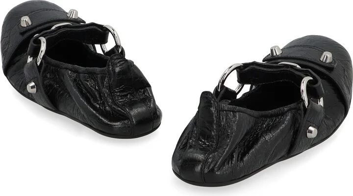 Balenciaga City Leather Ballet Flats - Image 4