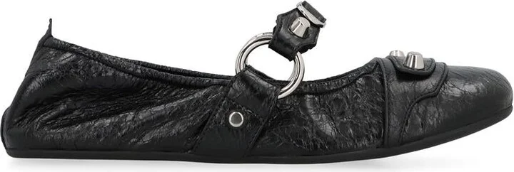 Balenciaga City Leather Ballet Flats