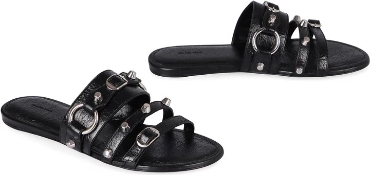 Balenciaga City Leather Mules - Image 3