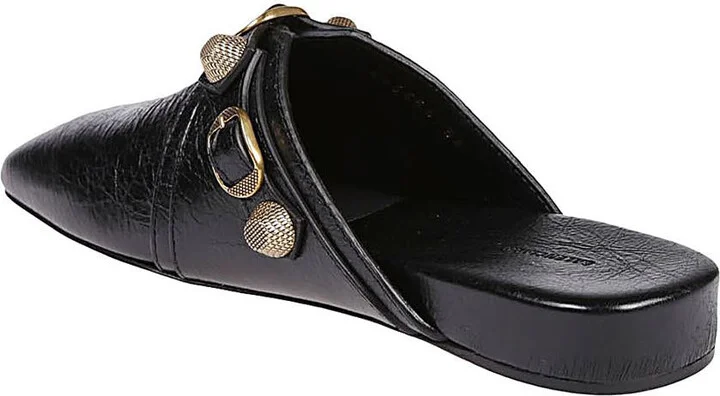 Balenciaga Cosy Cagole Leather Slippers - Image 3