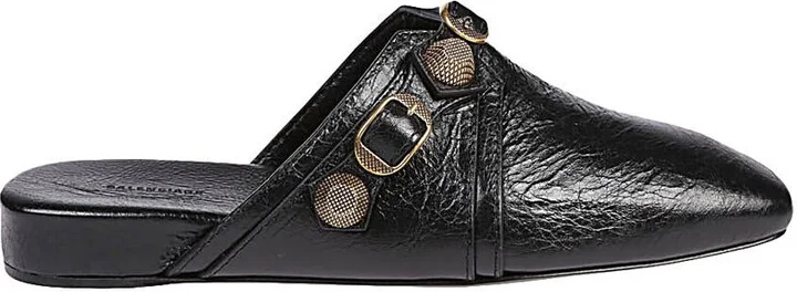 Balenciaga Cosy Cagole Leather Slippers