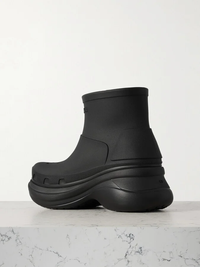 Balenciaga - + Crocs Eva Rubber Platform Ankle Boots - Black - Image 3