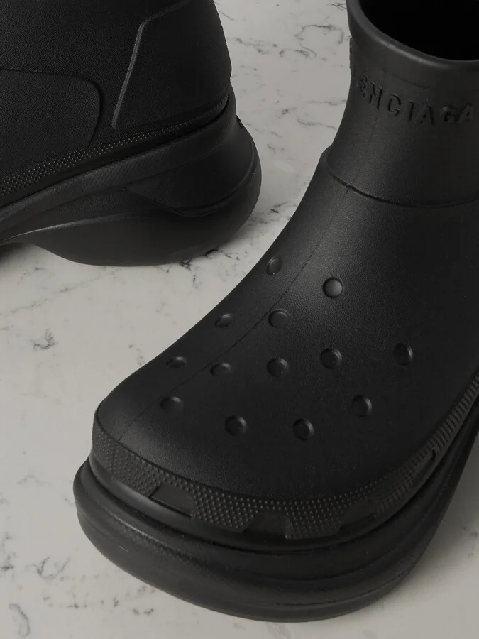 Balenciaga - + Crocs Eva Rubber Platform Ankle Boots - Black - Image 4