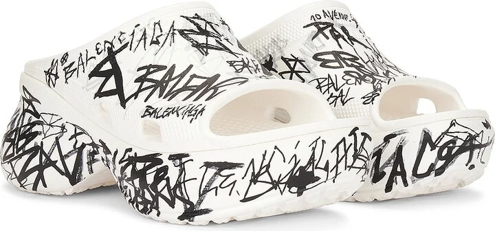 Balenciaga Crocs Pool Slide Sandal in White