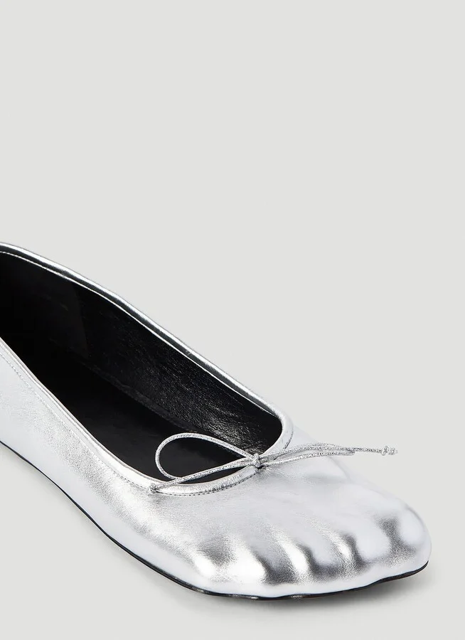 Balenciaga Fetish Anatomic Ballerina Flats - Woman Flats Silver Eu - 38 - Image 5