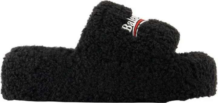 Balenciaga Furry Platform Sandals