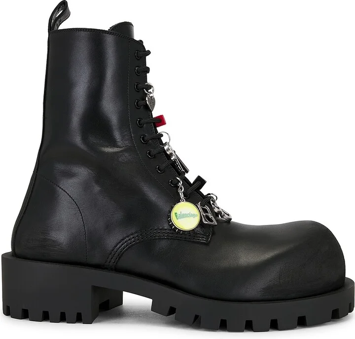 Balenciaga Hummer Laceup Bootie in Black - Image 2