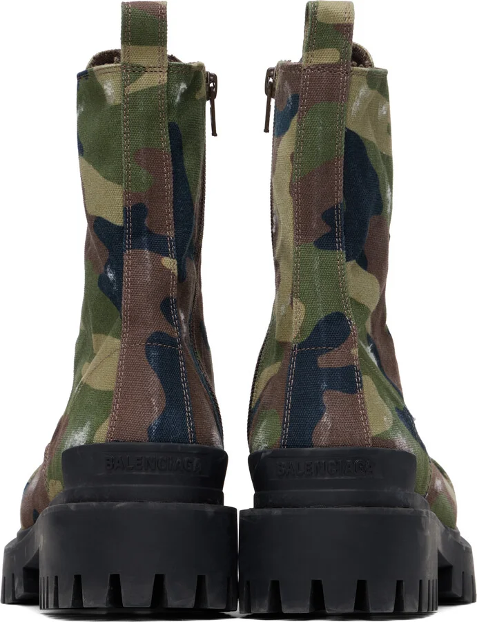 Balenciaga Khaki Strike Boots - Image 2