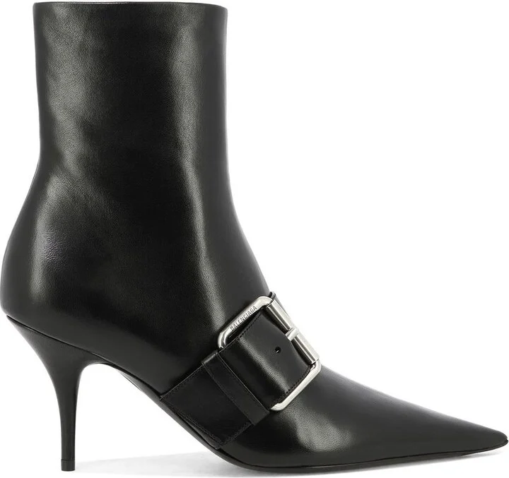 Balenciaga Knife 80 Leather Ankle Boots
