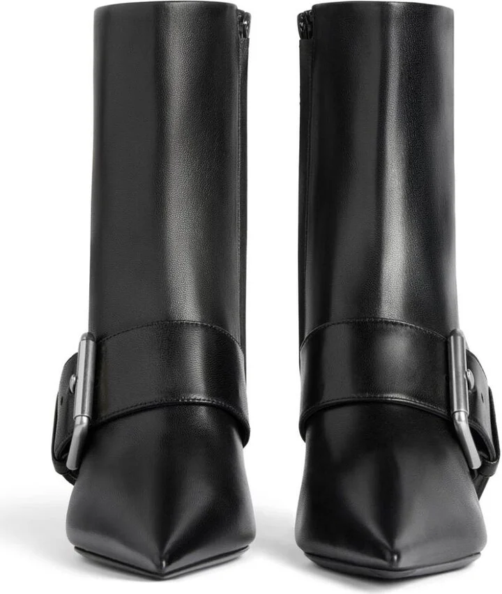 Balenciaga "Knife Belt" 80Mm Ankle Boots - Image 3
