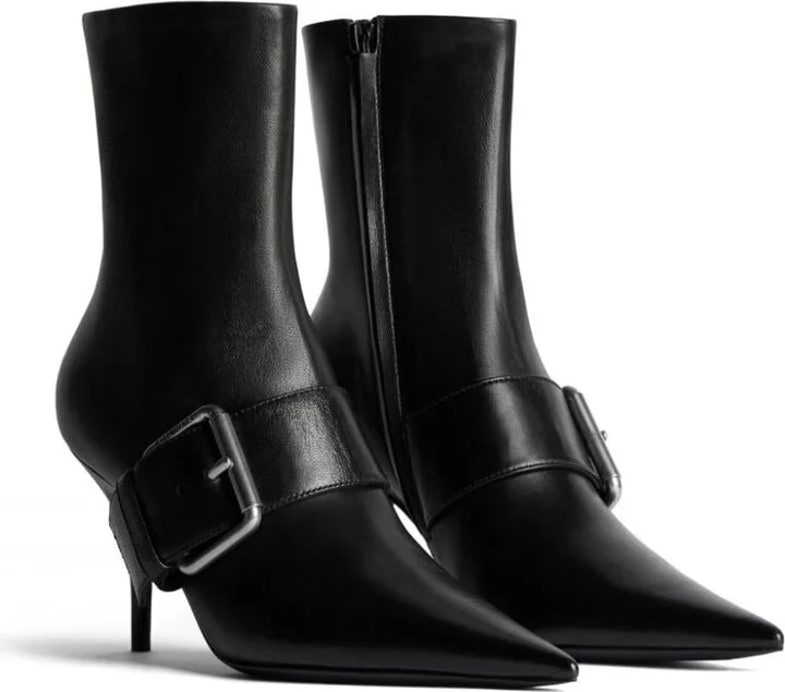 Balenciaga "Knife Belt" 80Mm Ankle Boots - Image 6
