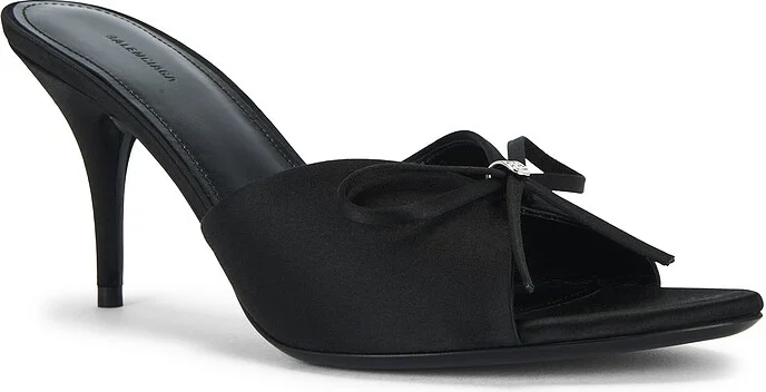 Balenciaga Knife Bow Sandal in Black - Image 2