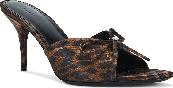 Balenciaga Knife Bow Sandal in Brown - Image 2