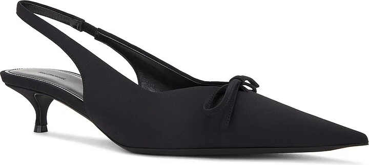 Balenciaga L40 Knife Bow Slingback Heel in Black - Image 2