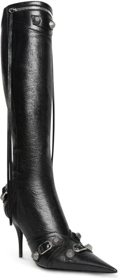 Balenciaga Le Cagole Leather Boots - Image 4