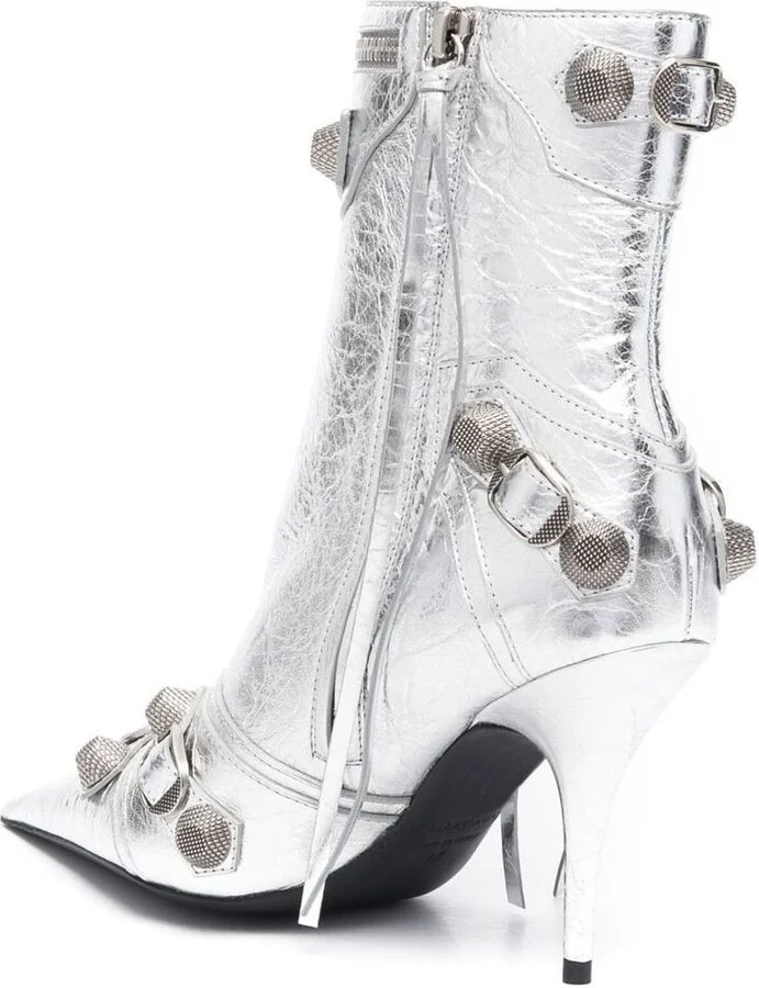 Balenciaga Le Cagole Leather Boots - Image 4