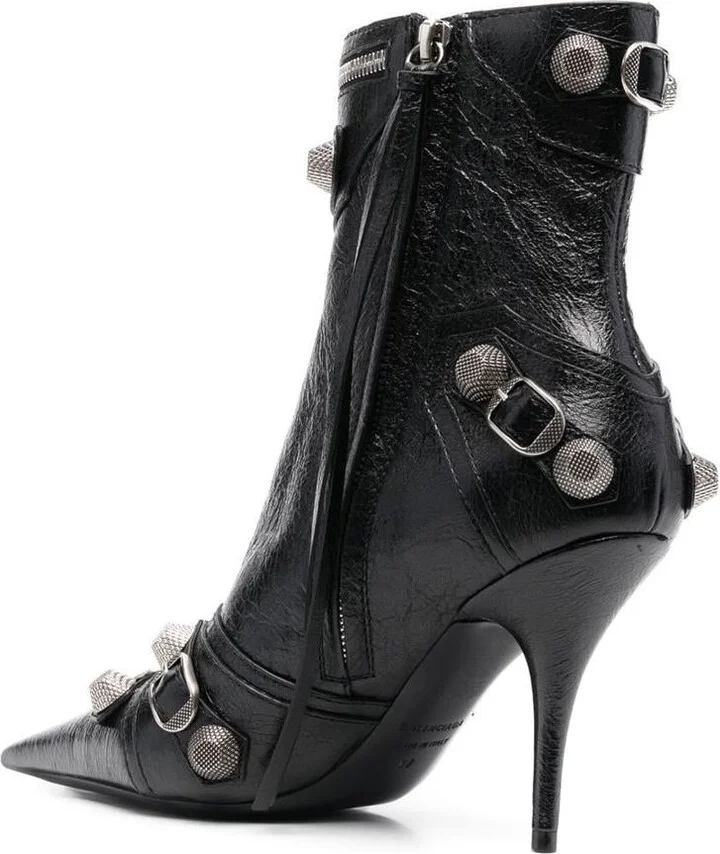 Balenciaga Le Cagole Leather Boots - Image 2