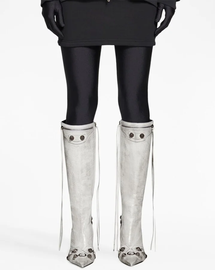 Balenciaga Le Cagole Leather Boots - Image 2