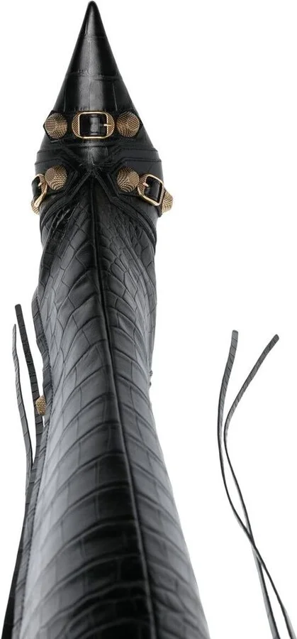 Balenciaga Le Cagole Leather Heel Boots - Image 2
