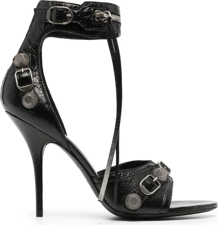Balenciaga Le Cagole Leather Heel Sandals