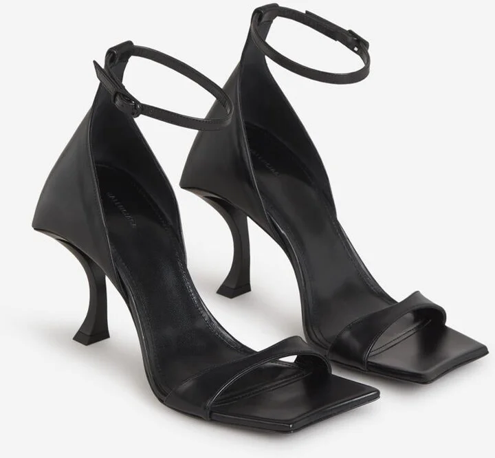 Balenciaga Leather Hourglass Sandals - Image 2