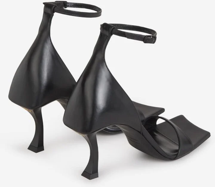 Balenciaga Leather Hourglass Sandals - Image 3