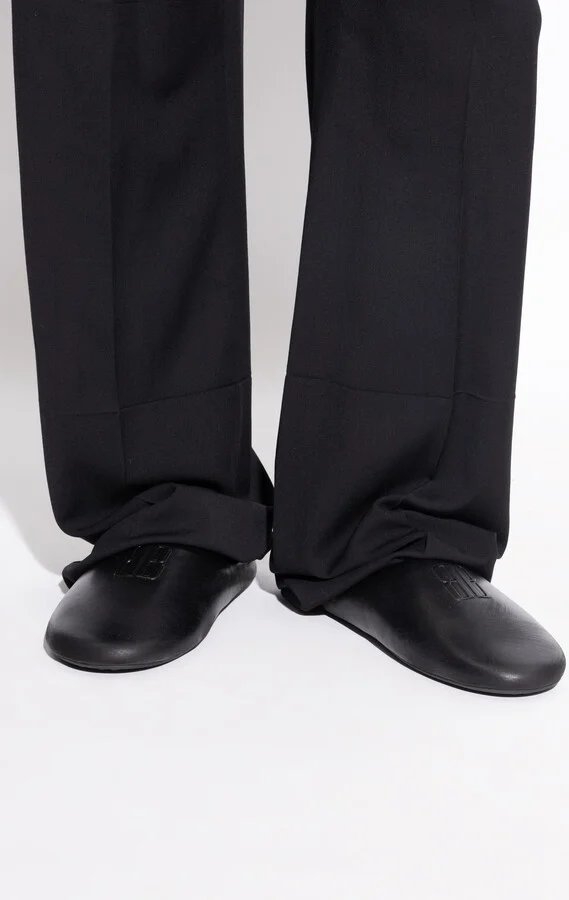 Balenciaga Leather Slides With 'vintage' Effect - Image 2