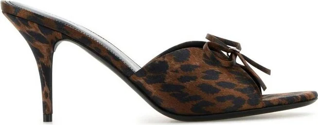 Balenciaga Leopard Printed Knife Mules