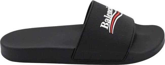 Balenciaga Logo Detailed Slip-On Sandals