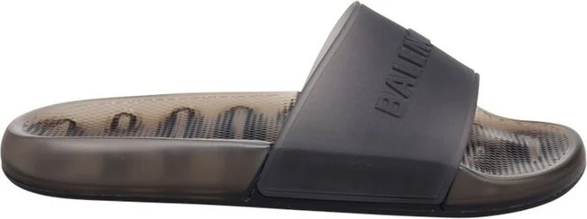 Balenciaga Logo Embossed Pool Slides