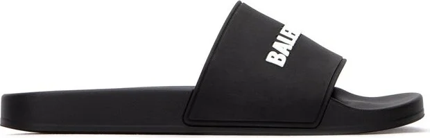 Balenciaga Logo Printed Pool Slides