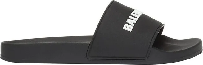 Balenciaga Logo Printed Slide Sandals