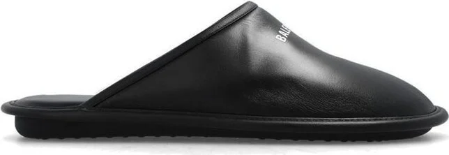 Balenciaga Logo Printed Slip-On Slides