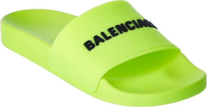 Balenciaga Logo Rubber Pool Slide