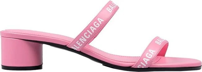 Balenciaga Logo Strap Open-Toe Sandals