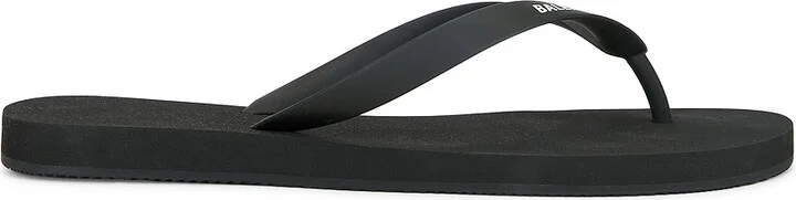 Balenciaga Logo Thong Sandal in Black