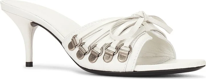 Balenciaga M70 Cagole Sandal Heel in Metallic Silver - Image 2