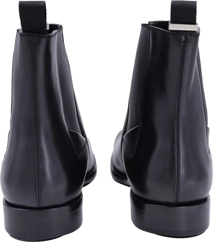 Balenciaga Men's Leather Chelsea Bootie (Authentic Pre-Loved) - Image 2