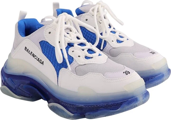 Balenciaga Men's Nylon Triple S Clear Sole Sneaker (Authentic Pre-Loved)