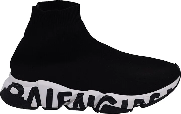 Balenciaga Men's Polyester Speed Graffiti Trainer (Authentic Pre-Loved)