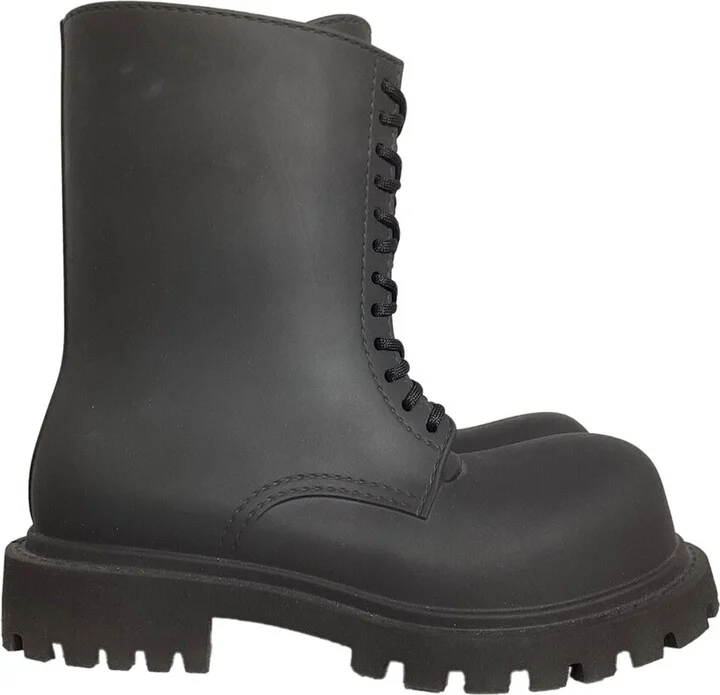Balenciaga Men's Rubber Steroid Lace Up Boot (Authentic Pre-Loved)