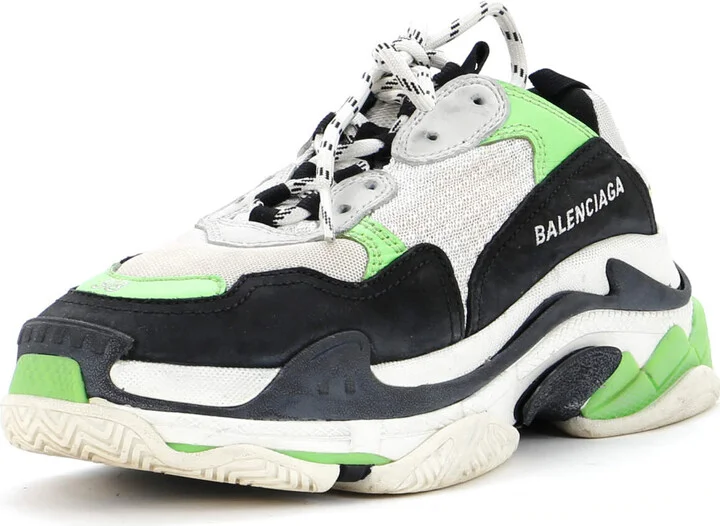 Balenciaga Men's Triple S Sneakers Fabric and Mesh with Faux Leather