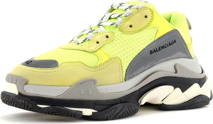 Balenciaga Men's Triple S Sneakers Fabric and Mesh with Faux Leather