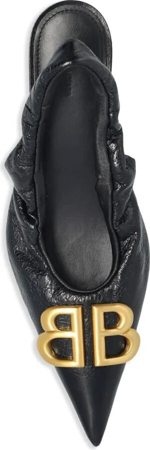 Balenciaga Monaco Leather Slingback Pumps - Image 2