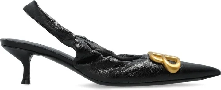 Balenciaga Monaco Leather Slingback Pumps