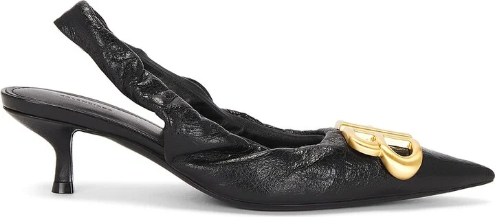 Balenciaga Monaco Sling Back Pump in Black