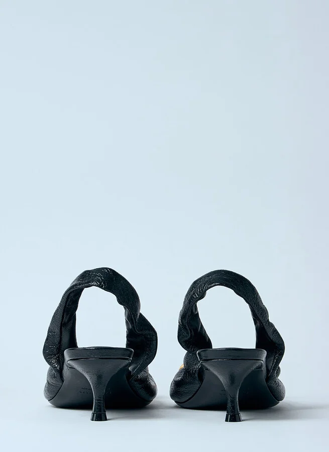 Balenciaga Monaco Slingback Heels - Woman Heels Black Eu - 36 - Image 5